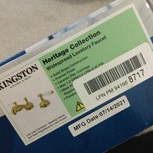 Kingston brass KS 1162pl heritage widespread lavatory faucet